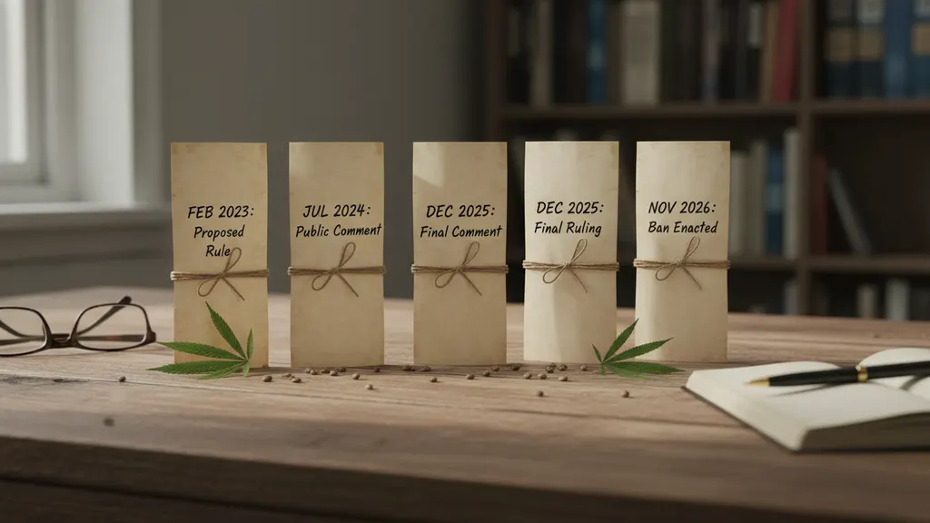 2026 hemp ban explained checklist infographic with three shopper action steps before November 12 deadline