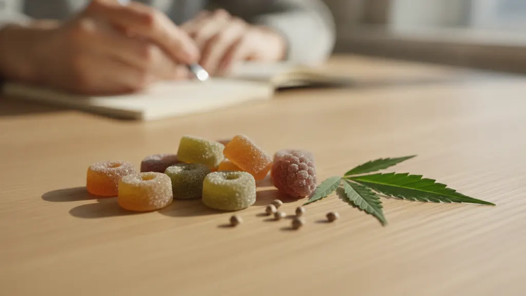 Certificate of analysis potency panel showing cannabichromene and CBD milligrams per hemp gummy serving