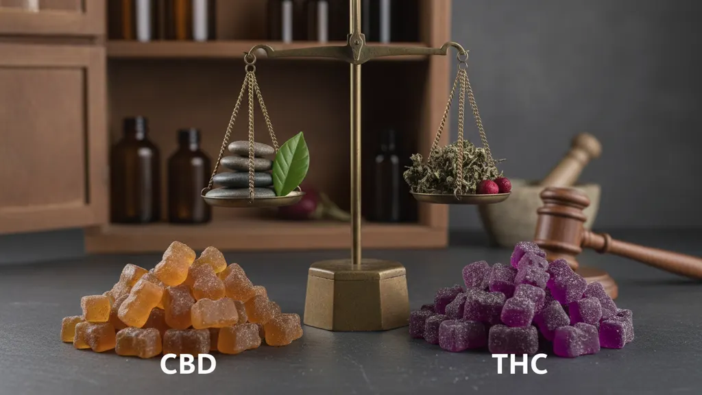 Safety, side effects, and legal status of CBD vs THC for sleep gummies