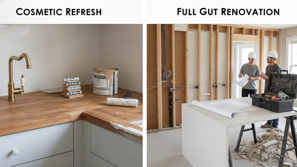 Cosmetic refresh vs. full gut renovation: choosing your scope