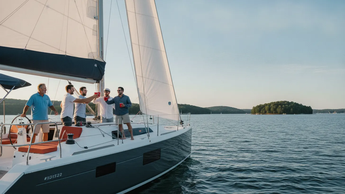 Bachelor party boat Lake Lanier: the groom's guide to private sail, Lord Nelson Charters
