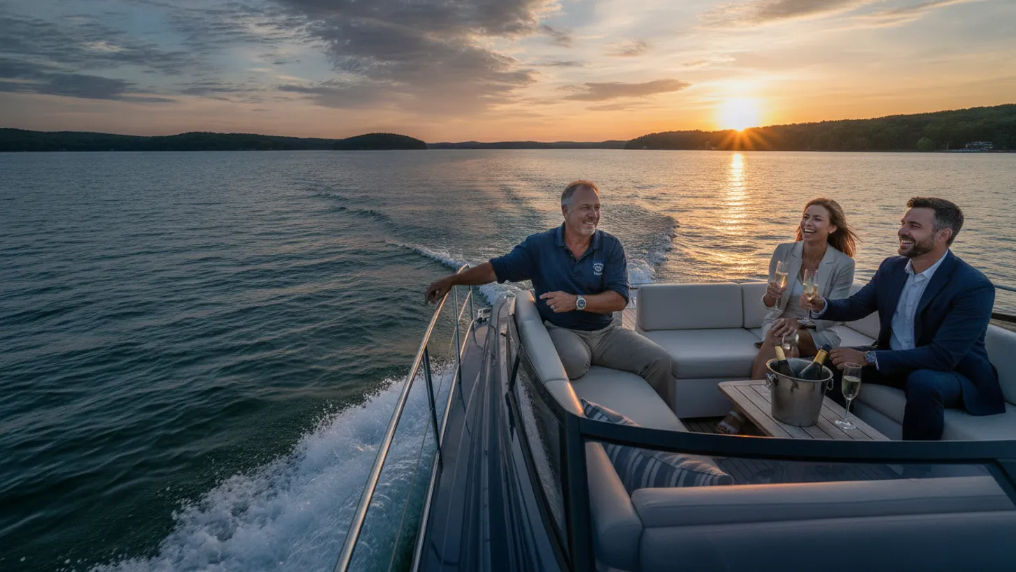 Client entertainment Lake Lanier: private charter for business guests, Lord Nelson Charters