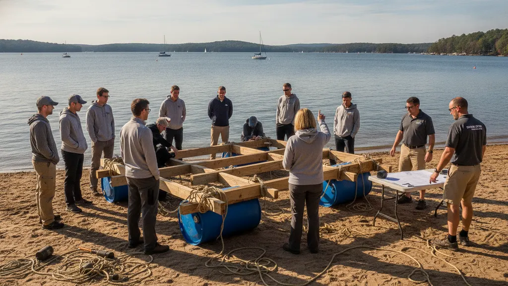 What a corporate team building Lake Lanier day looks like