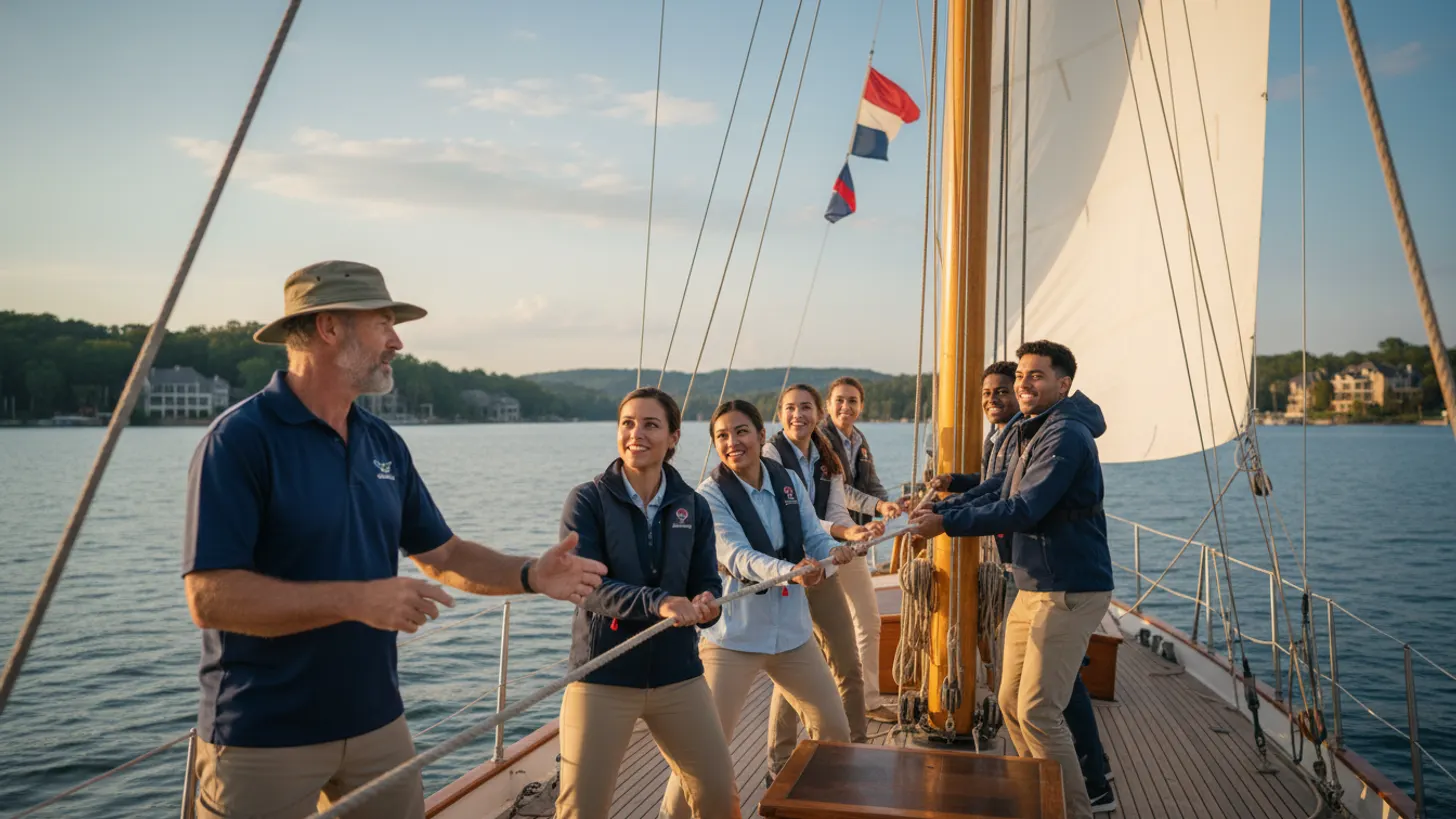 Corporate team building Lake Lanier: a leadership offsite case study — Lord Nelson Charters