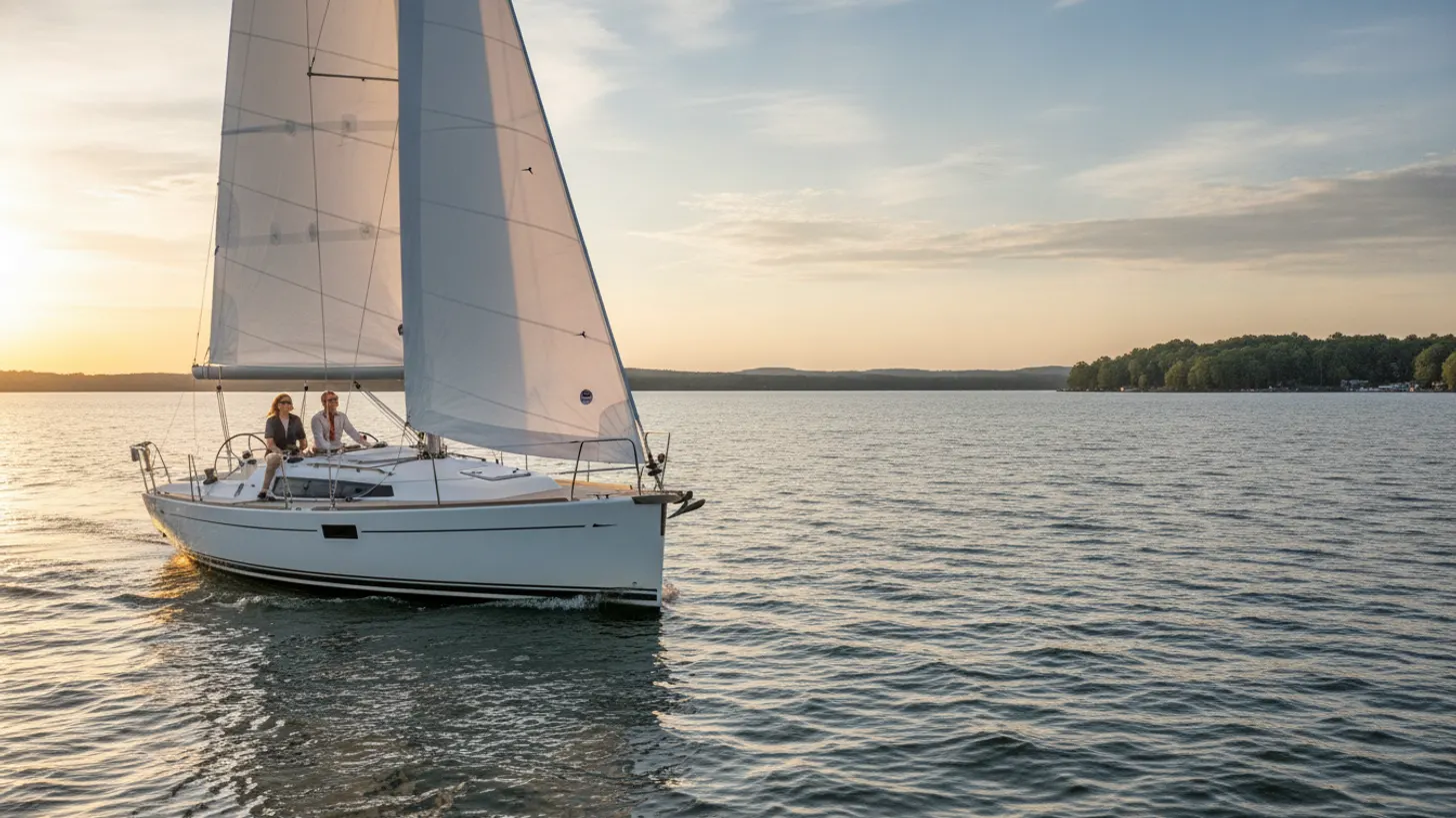 Full day sailing charter Lake Lanier: 7 hours, no crowds guide, Lord Nelson Charters