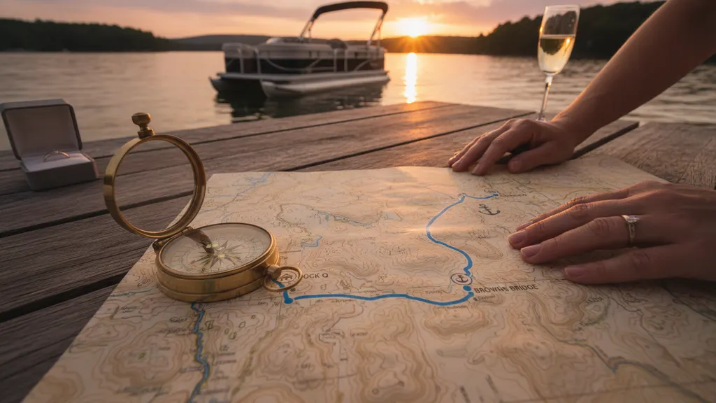 The route from Dock Q to Browns Bridge and back