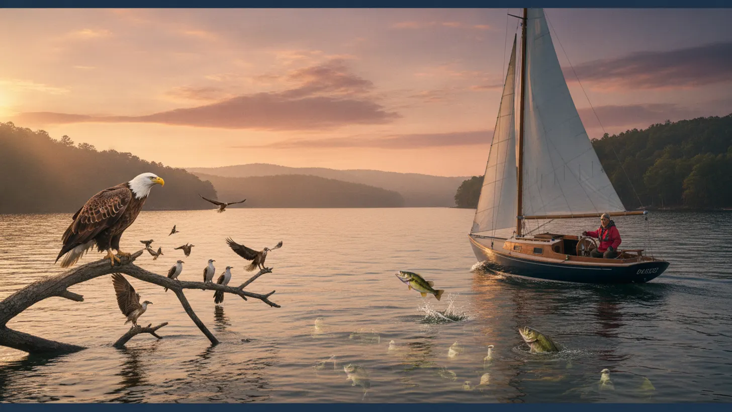 Lake Lanier wildlife sailing: birds, eagles & fish you'll spot, Lord Nelson Charters