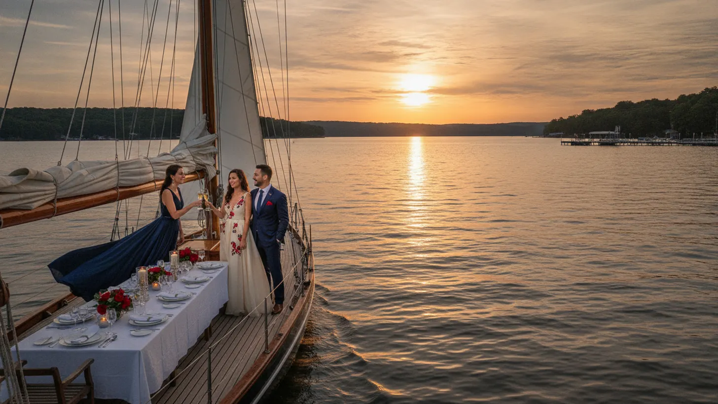 Rehearsal dinner Lake Lanier sailboat: plan the night before, Lord Nelson Charters