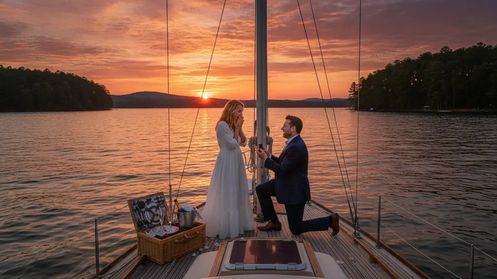 Cost breakdown for a sailboat proposal Lake Lanier sunset charter