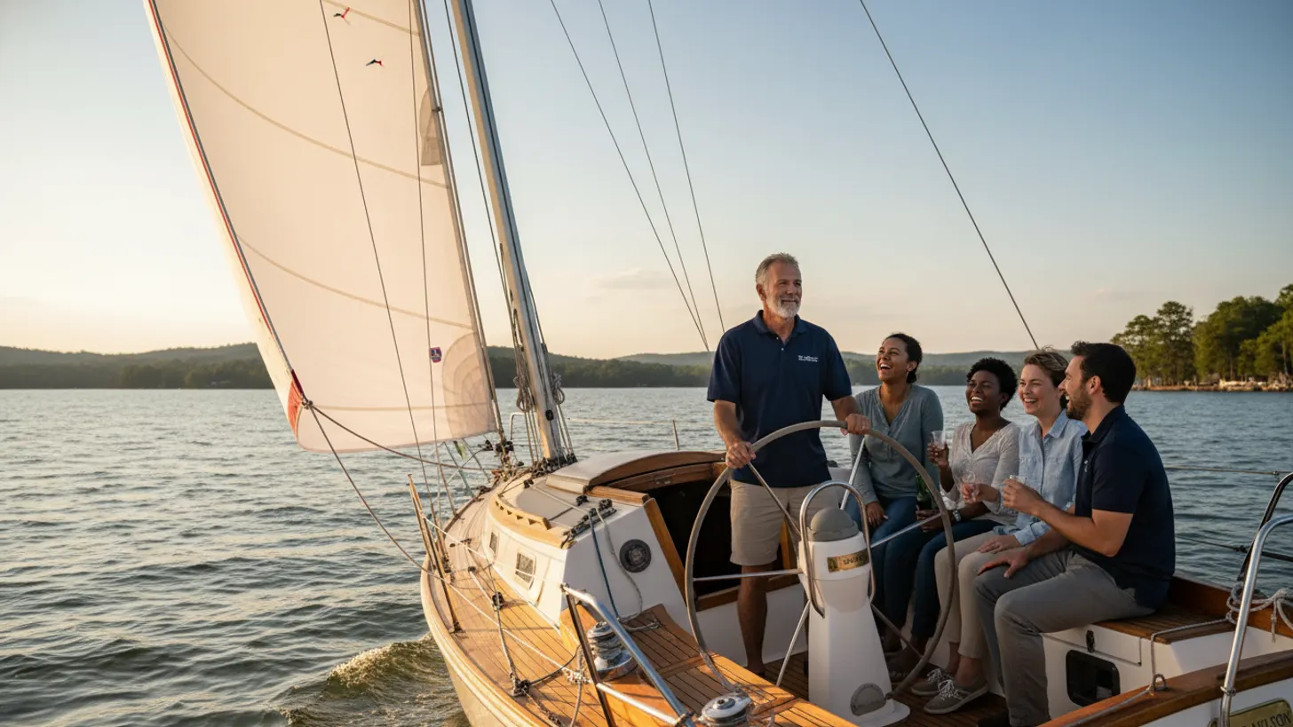 Wednesday group sail Lake Lanier: the $79 per-seat format explained — Lord Nelson Charters