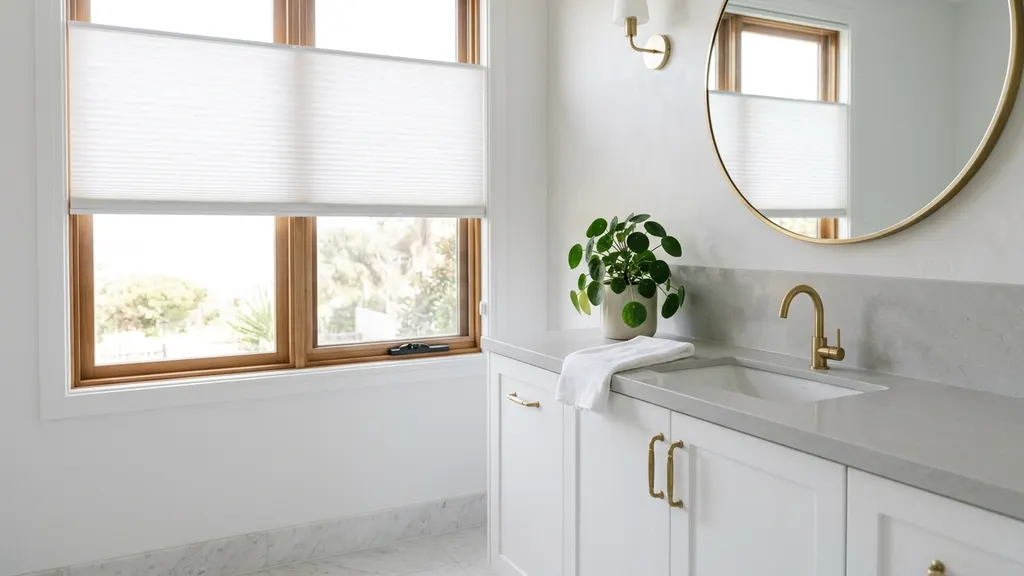 316 stainless steel blind bracket fixed into treated pine framing with neutral-cure silicone bead at wall plug holes, demonstrating correct wet-zone fixing method for a Riverina NSW bathroom installation