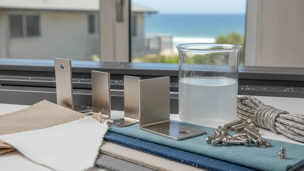 Materials and hardware for coastal window treatments NSW that survive salt air