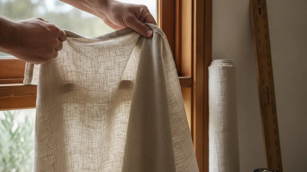 Floor-to-ceiling natural linen curtain panels in a bright NSW living room with Hamptons-style timber furniture and white painted walls
