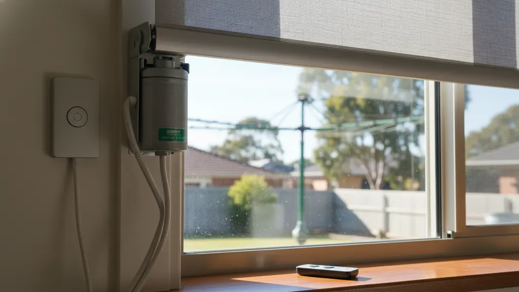 Motorised plantation shutters installed in a Temora NSW family home with quiet Acmeda tilt motors