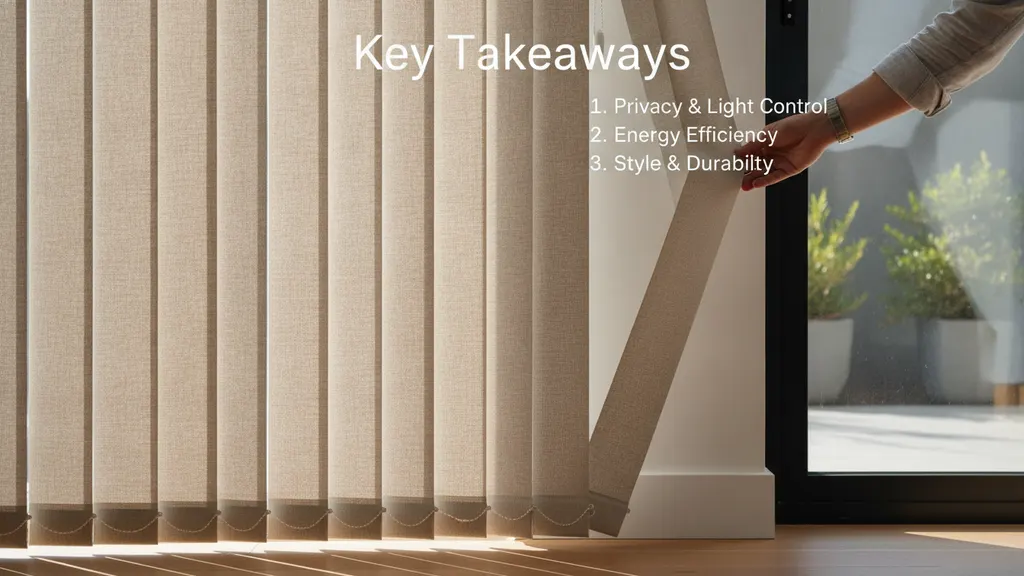 Close-up comparison of PVC fabric and aluminium vertical blind slat samples laid out on a workbench