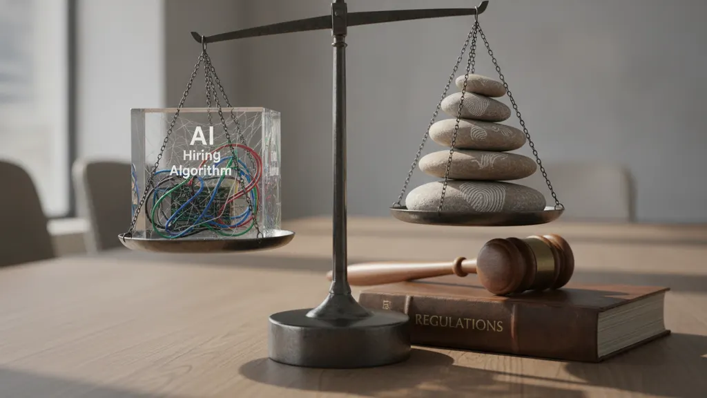 Compliance dashboard displaying quarterly disparate-impact audit results for an AI talent acquisition platform