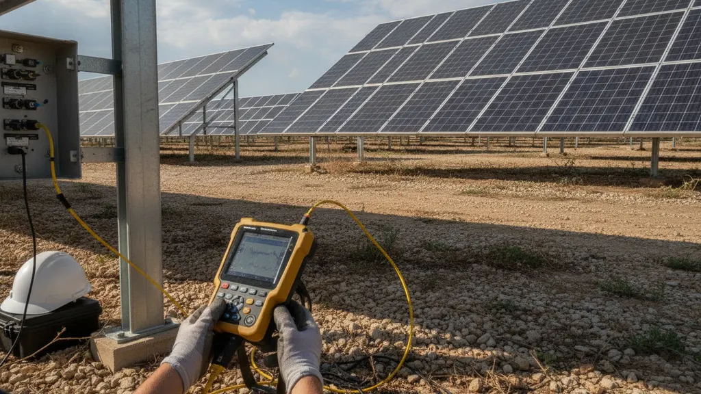 Field procedures for fiber optic installation solar farm crews