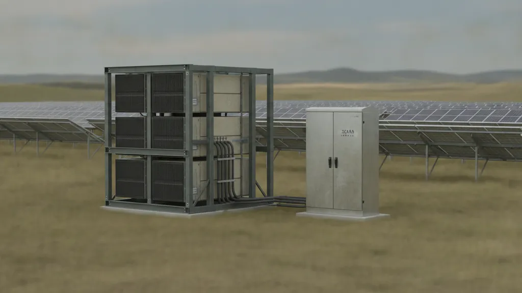 Utility-scale solar plant inverter skid with SCADA control cabinet for IEEE 1547 reactive power and ride-through compliance