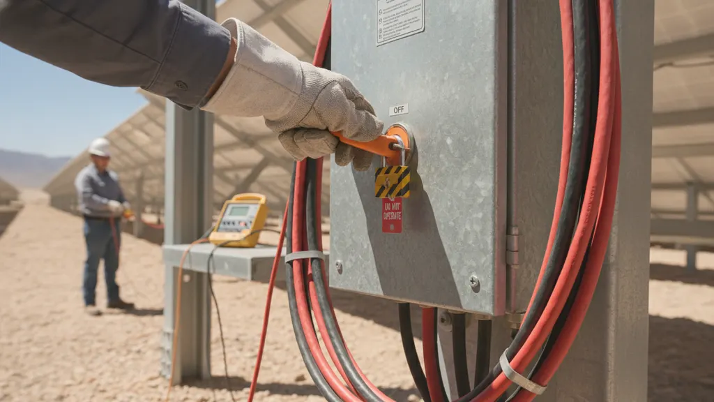 Safe isolation before solar DC cable insulation testing