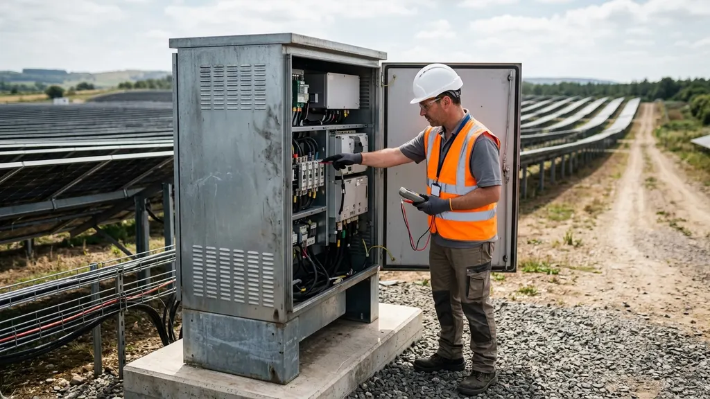 Back-of-module thermocouple and Class A pyranometer co-located on a utility-scale solar array for IEC 61724-3 temperature and irradiance measurement