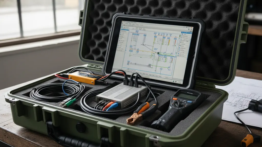 Substation relay rack with fiber patch panel inspection during solar SCADA commissioning communications verification at site