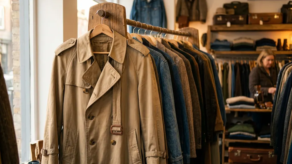 Side-by-side comparison of authentic vintage trench coat hardware versus modern reproduction