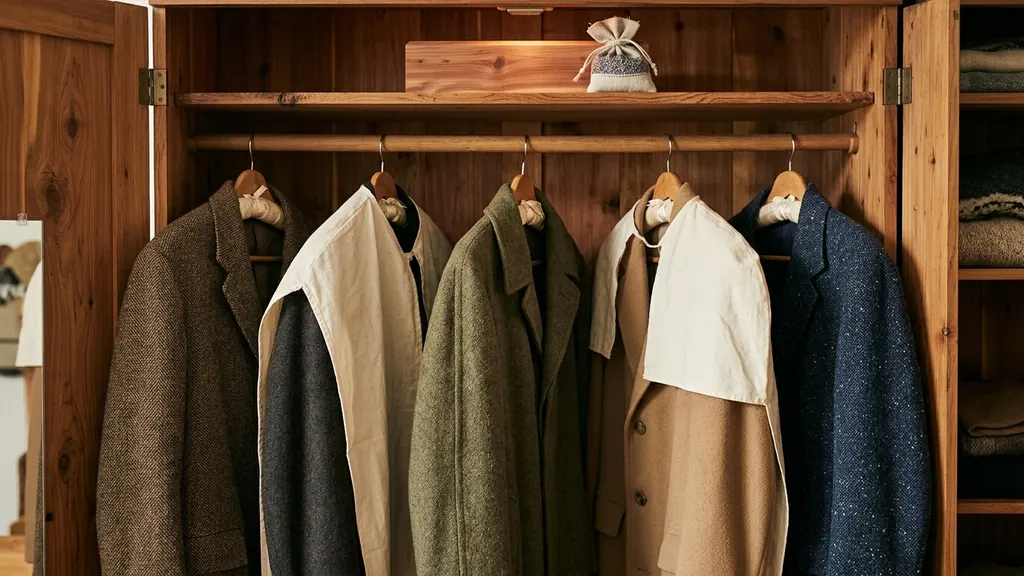 A vintage 1970s mink coat showing damage from years of plastic dry cleaner bag storage including crushed pile and yellowed silk lining