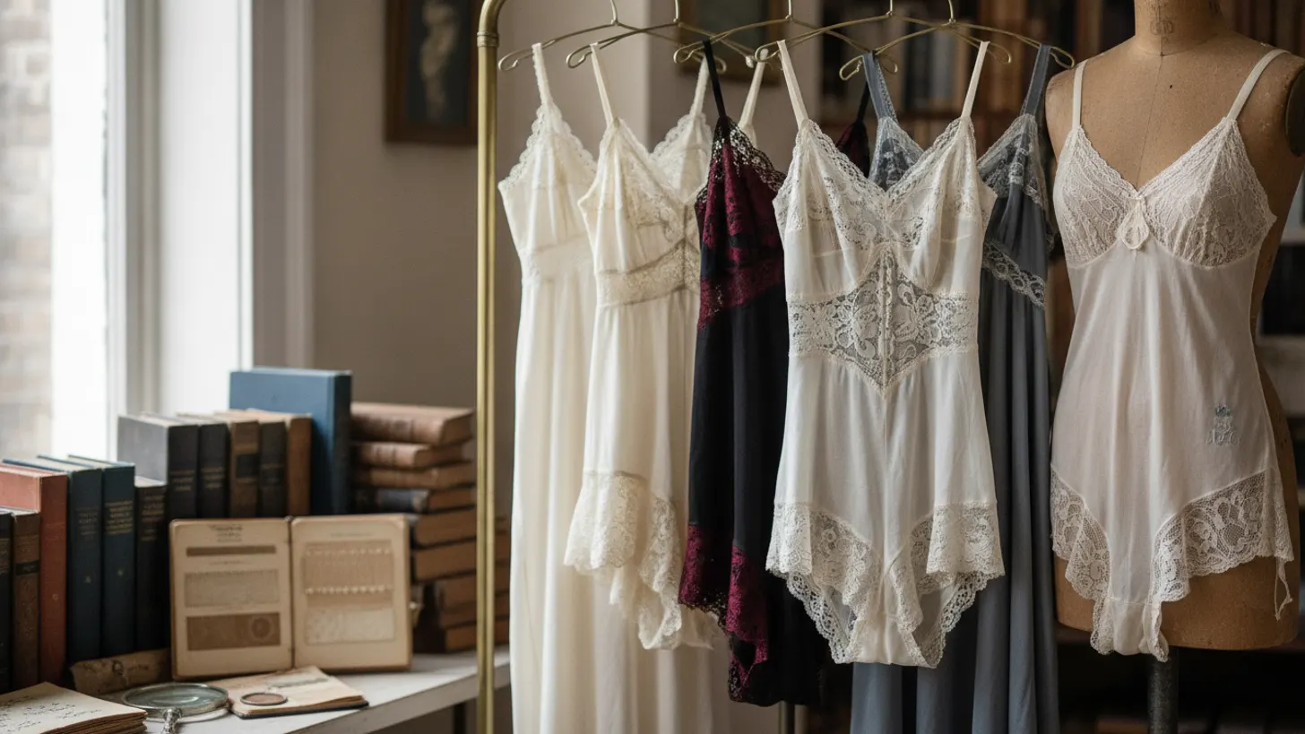 Vintage slips and lingerie guide: silk, lace, labels, and fit