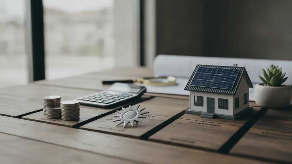 Solar developer reviewing IRA tax credit transfer pricing sheet with capital markets team