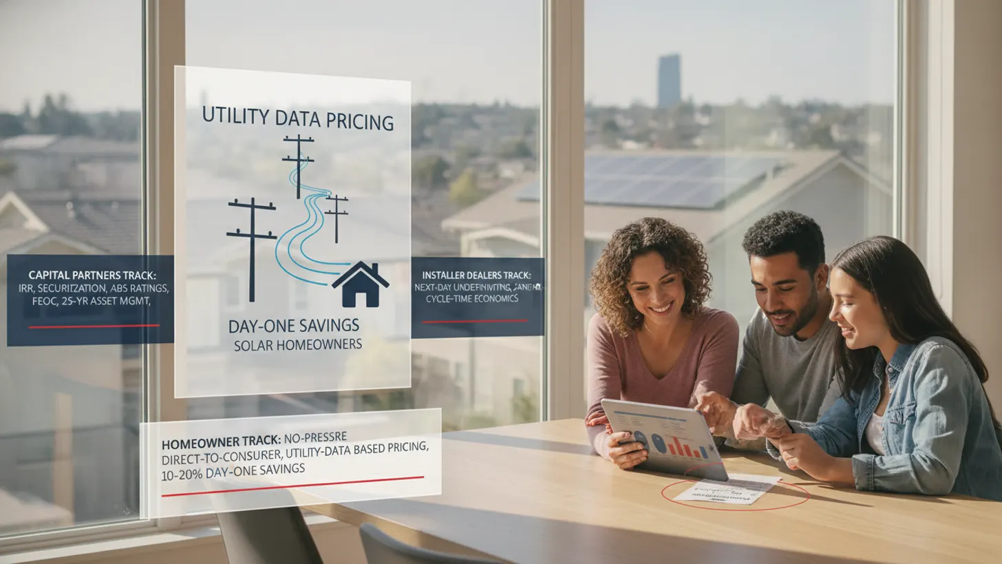 utility data solar pricing homeowner savings — How utility data pricing sets day-one savings for solar homeowners — SunRaise 